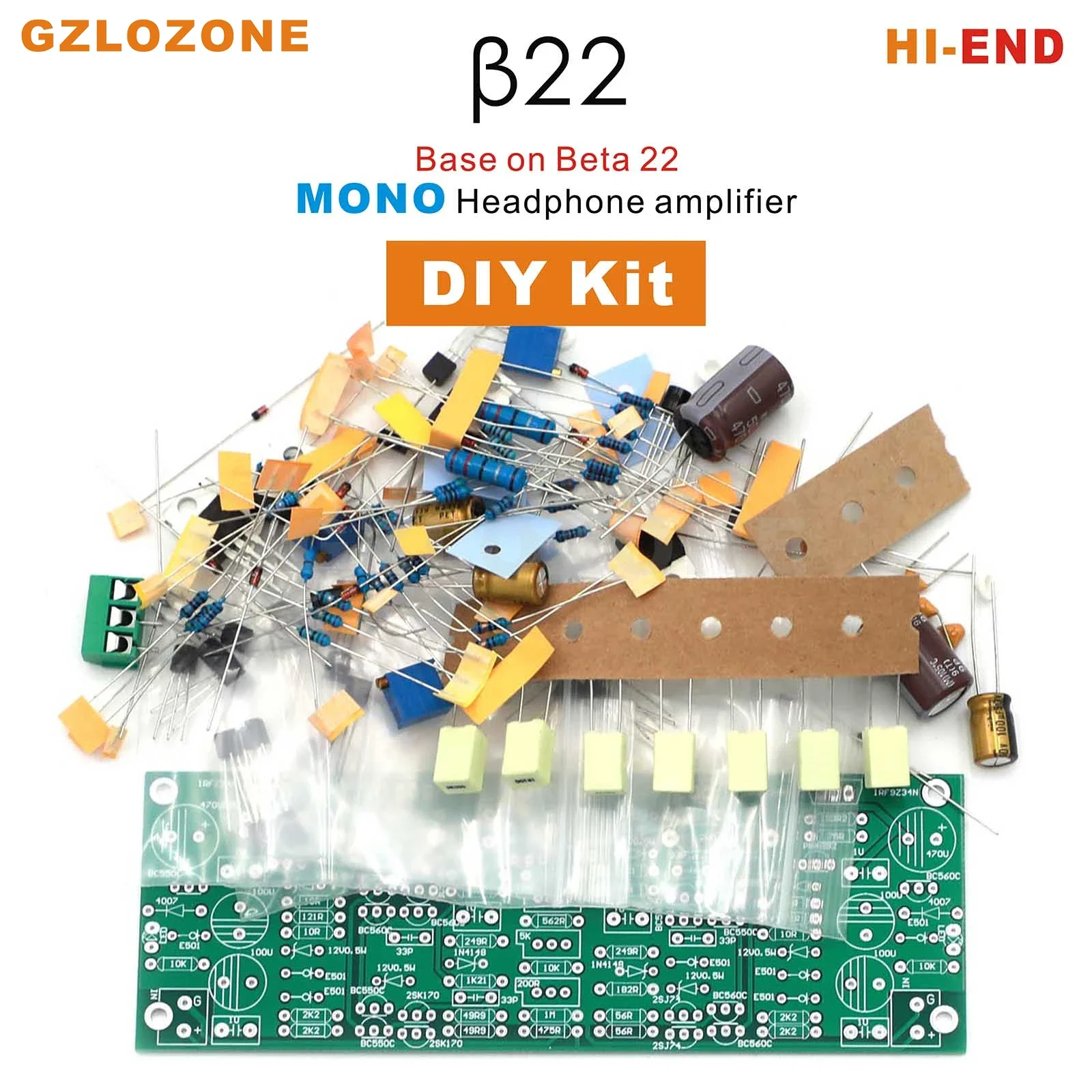 قاعدة مضخم ضوت سماعات الأذن HI-END B22 MONO على مجموعة Beta 22 DIY/اللوحة النهائية