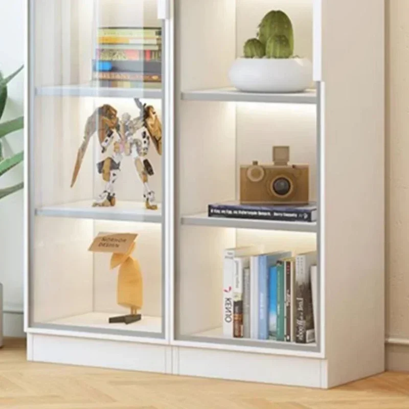 Vitrina-Armoires de Rangement Modernes en Verre, Armoire de Salon