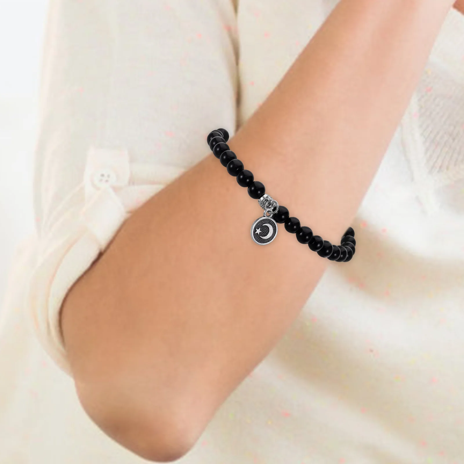 Natural Agate Muslim Rosary Bracelet Exquisite Design Auspicious Beads Comfortable Touch Prayer Worship Portable Decorative