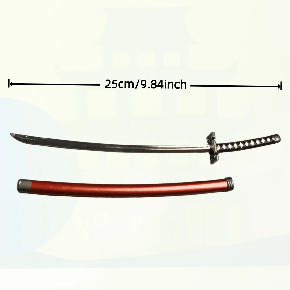9.8인치 블리치 히라코 신지 메탈 카타나 검 오리지널 사무라이 닌자 나이프 일본 카타나 세이버 코스프레 액세서리 소품 장난감