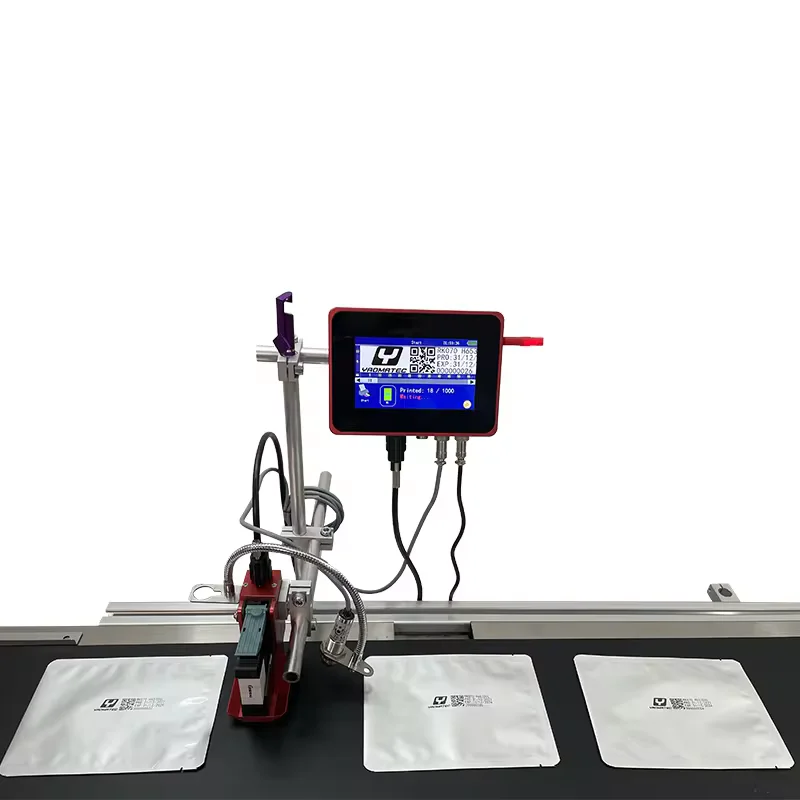 Yaomatec Online TIJ 12.7MM 5 Inch Inkjet Printer 27 Countries Languages 5-inch Touch Screen for Almost Any Materials