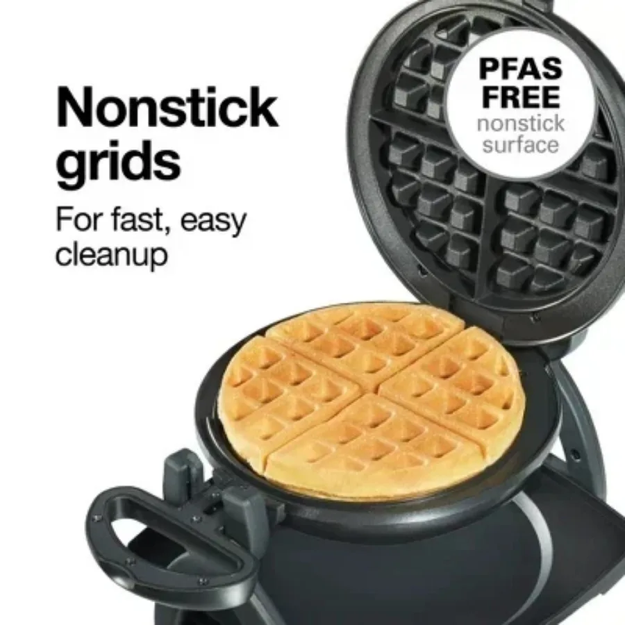 Belgian-Flip Waffle Maker - Black