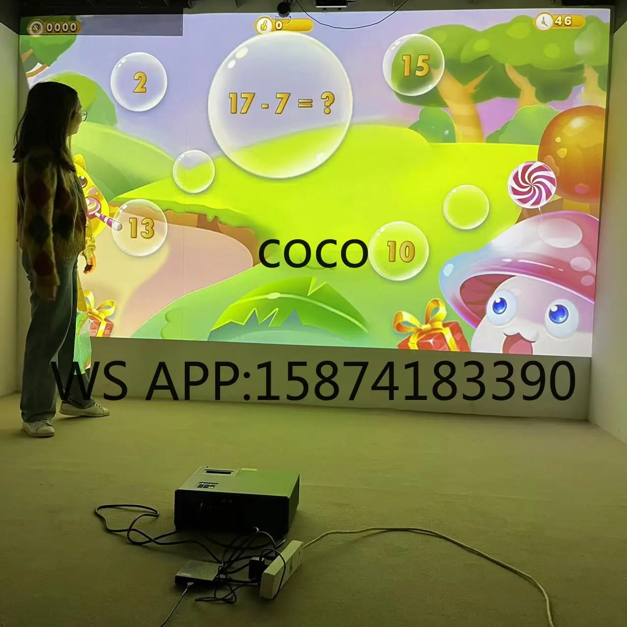 LED Dance Floor with Microprocessor System, Interactive Ball Games LED Wallpaper for Indoor Amusement