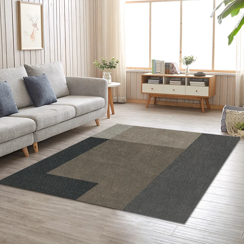 Modern Light Luxury Living Room Carpet High Quality Bedroom Bedside Rug Hotel Large Area Carpet Washable Non-slip Decorative Mat