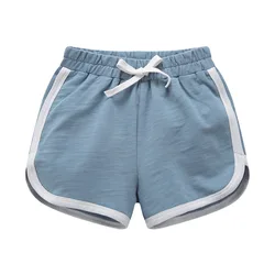 80-170 Cotton Casual sweatpants Summer Girls Boys Shorts Boys Swimming Trunks Candy Color Children's Shorts Kids Beach Clothing