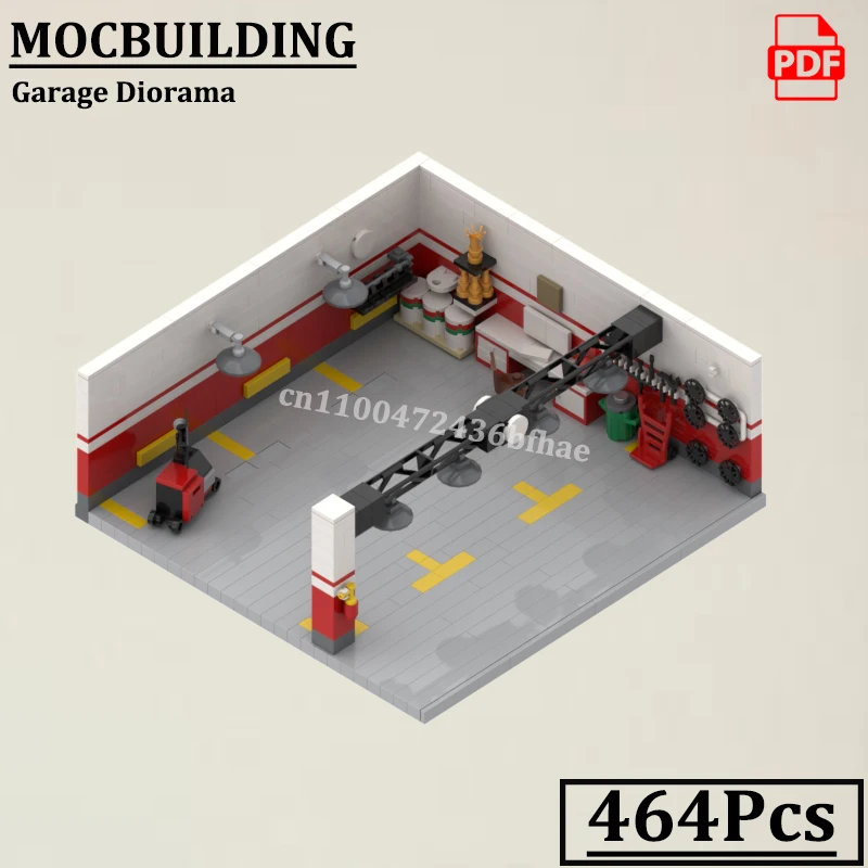 

Гаражная диорама, модель автомобиля, стенд, MOCBUILDING, здания, ремонт автомобиля, магазин, сцена, строительные игрушки, подарок