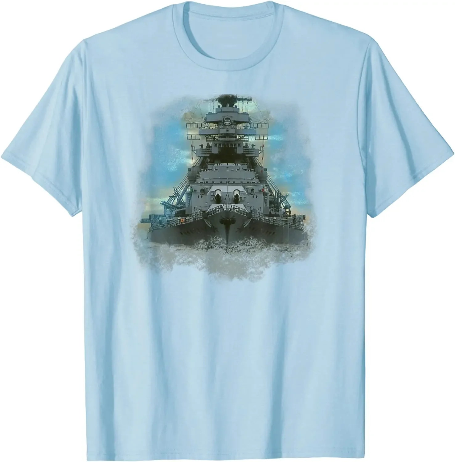 WW2 Warships Bismarck Marine Fleet Battleships Carriers Men T-Shirt Short Sleeve Casual 100% Cotton Shirts