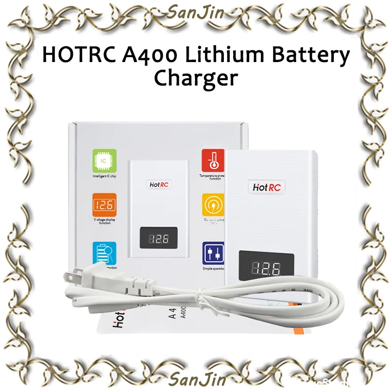 Hotrc A400 Model Aircraft Lithium Battery Charger 4s 3s Simple Balance Fast Charger 11.1v 14.8v 3000ma Battery Voltage