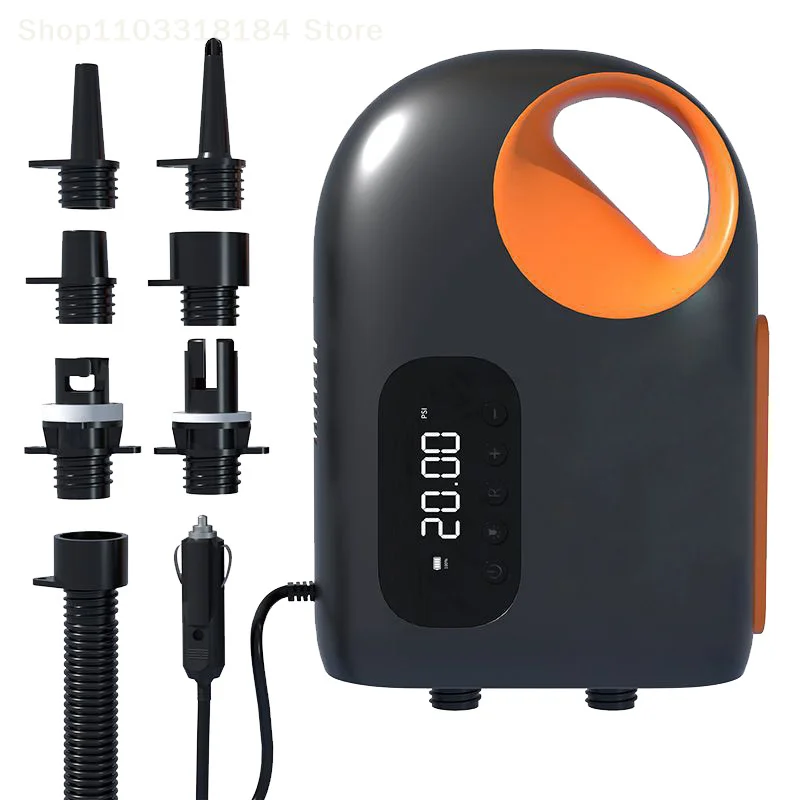 

20PSI SUP Pump for Easy Inflation & Deflation, Features Auto-Off and 12V DC Car Adapter