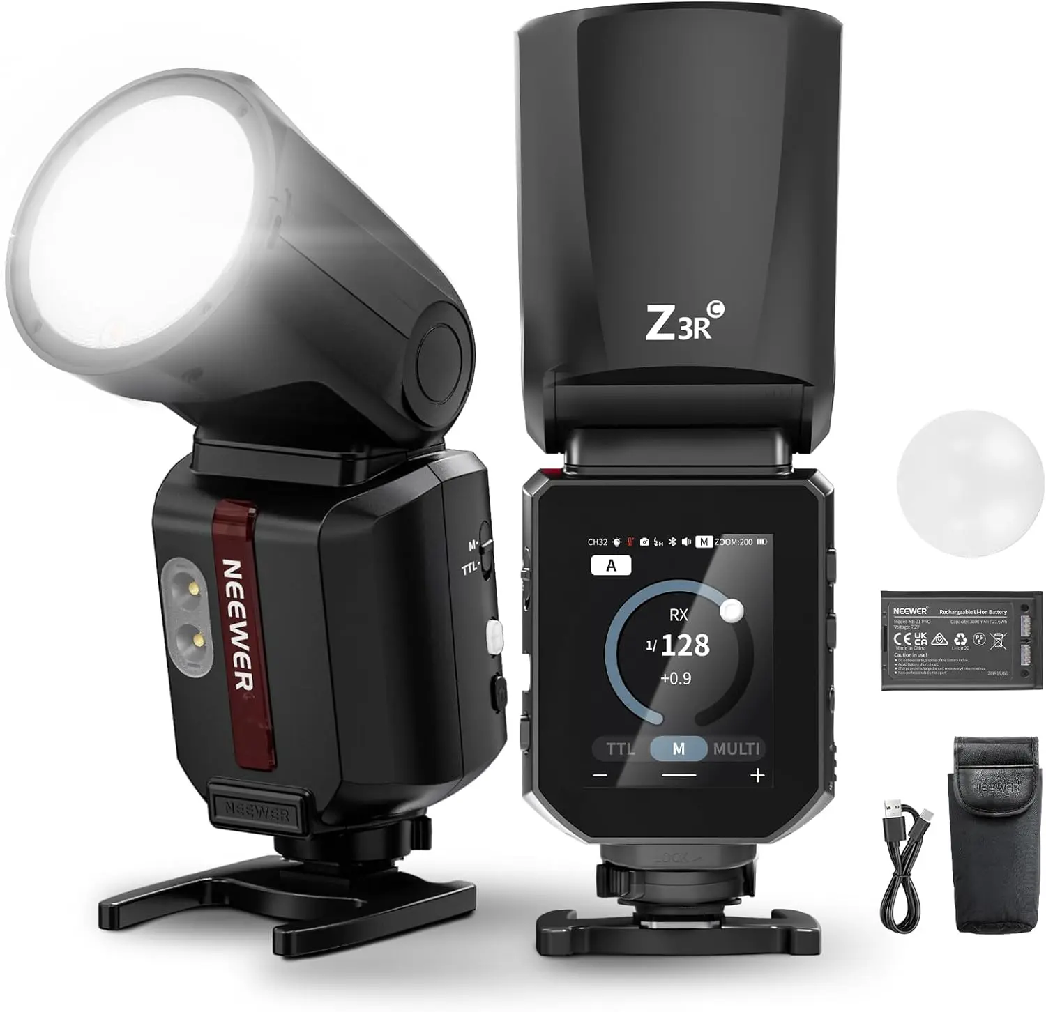 

Фотовспышка NEEWER 100Ws 2.4G TTL с круглой головкой и сенсорным экраном, HSS 1/8000 с, 500 вспышек полной мощности для камер Sony/Canon/Nikon