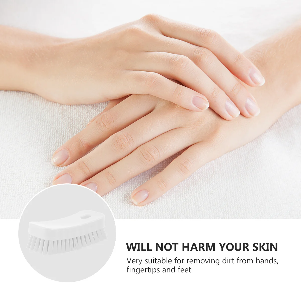 

Soft Bristle Cleaning Brush Nail Brush for Hands Feet and Nails Portable Scrubbing Tool for Kitchen Bathroom Garden Use