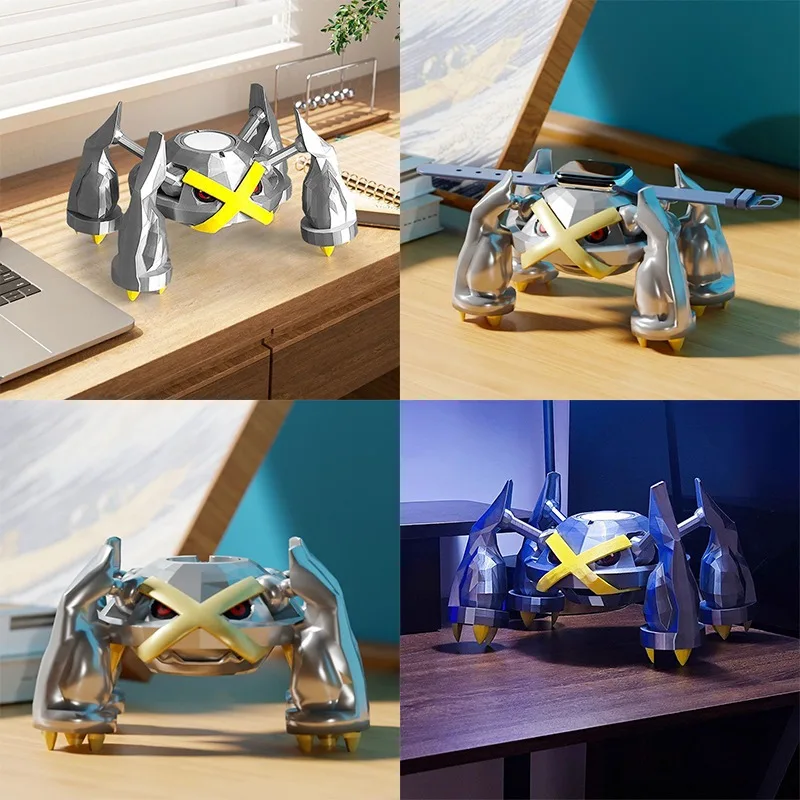 Metagross Uhr Ladestation Anime Charakter Uhr Ständer Kinderzimmer Dekoration Ornament Uhr Ständer Geburtstag Geschenke