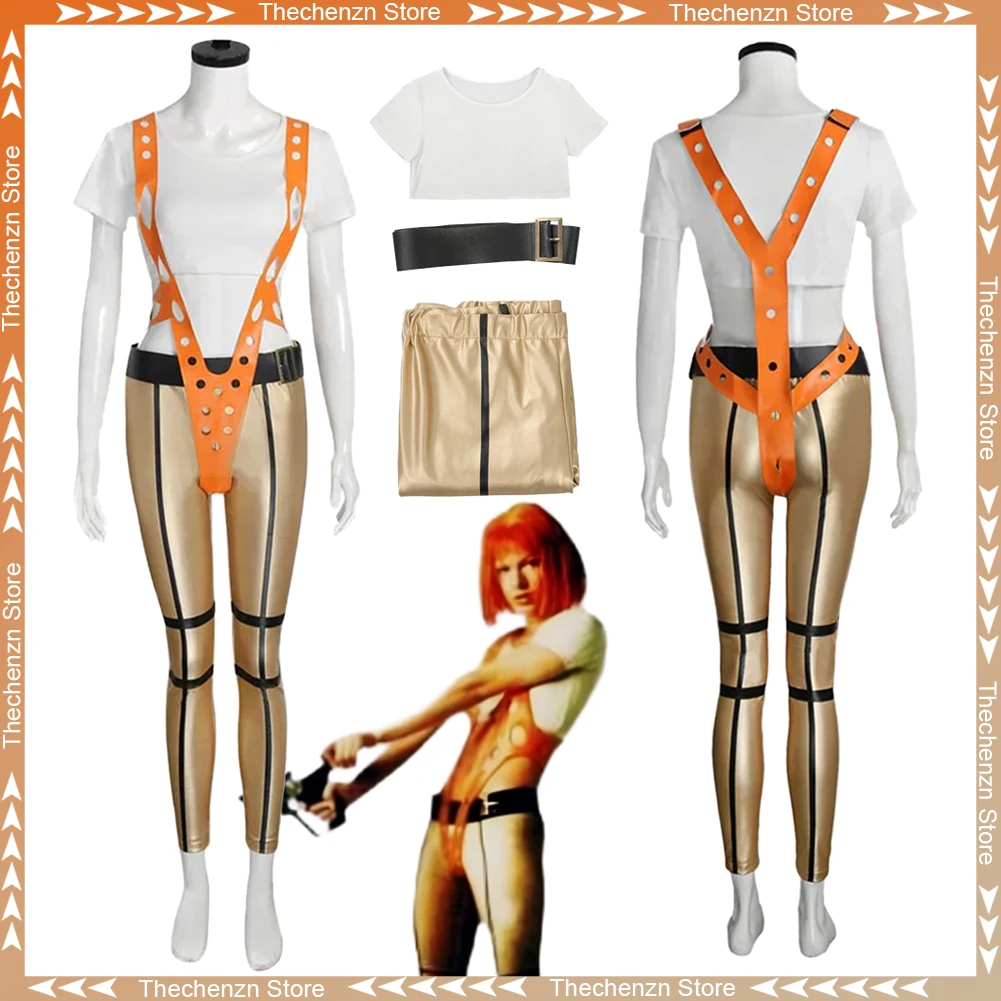 

Fancy Dress Fifth EleMant Leeloo Cosplay For Women Clothing 1997 Movie Costume Halloween Adult Woman Fantasia Party Outfits