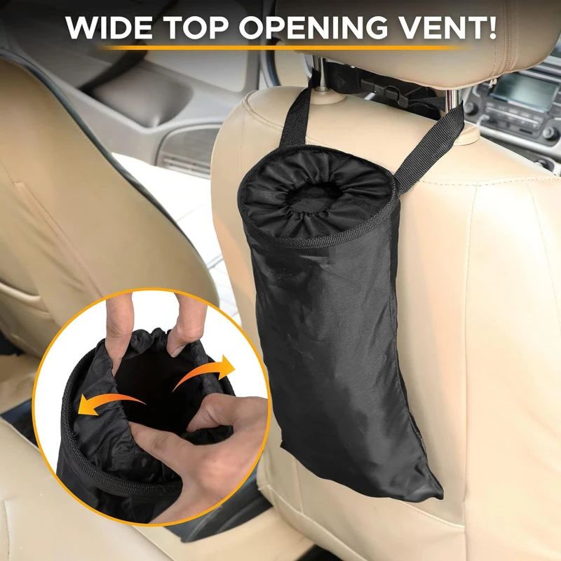 Car Seat Back Trash Holder Hang Litter Bag Garbage Storage Rubbish Container Oxford Cloth Car Waste Bins Cleaning Tools