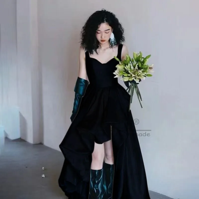 GIYSILE カスタムメイド フレンチスリング ライトウェディングドレス 新作 高級サテンドレス ライトな雰囲気のイブニングドレス