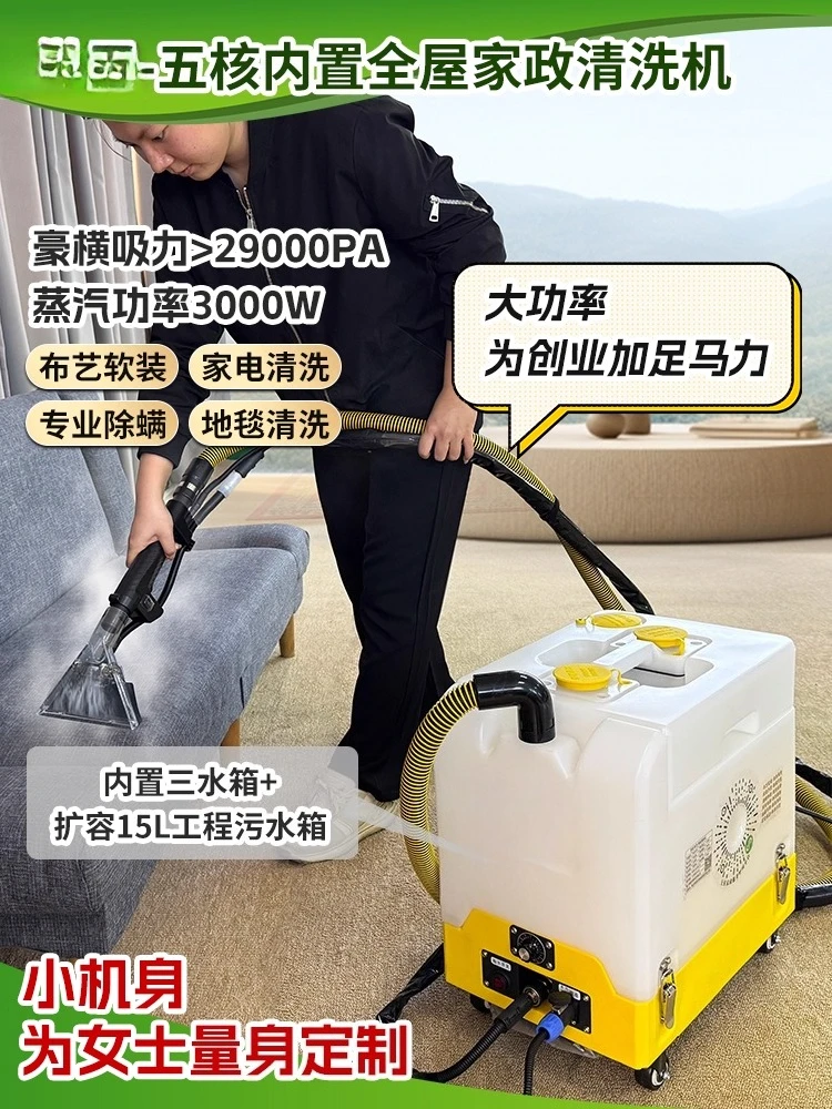 High Temperature Steam Fabric Cleaning Machine Commercial Large Suction