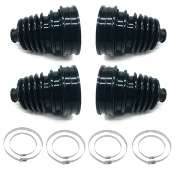 Universal Automotive Silicone Constant Velocity CV Joint Boot 5 inch（125-130mm） Height , 4 Boot with 8PCS Stainless Steel Clamps