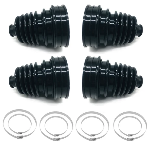 Bota de junta CV de velocidad constante de silicona automotriz universal de 5 pulgadas (125-130 mm) de altura, 4 maletines con 8 abrazaderas de acero inoxidable