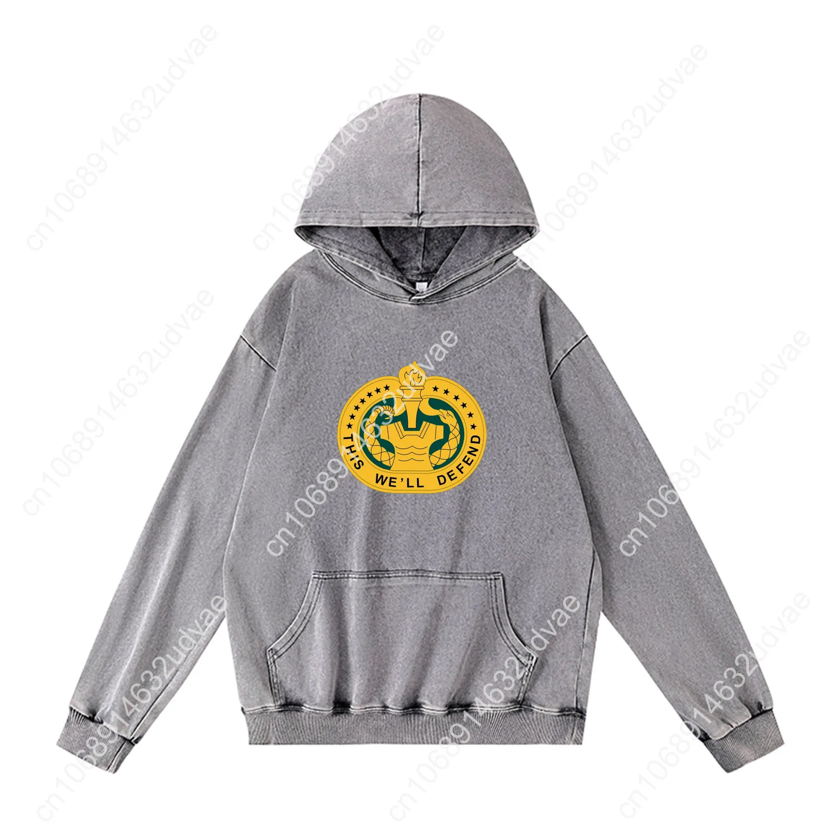 Drill Sergeant Identification Badge Hoodies Retro Kapuzenpullover Mann Frau Teenager Vintage Pullover Schweiß Maßgeschneiderte Tops