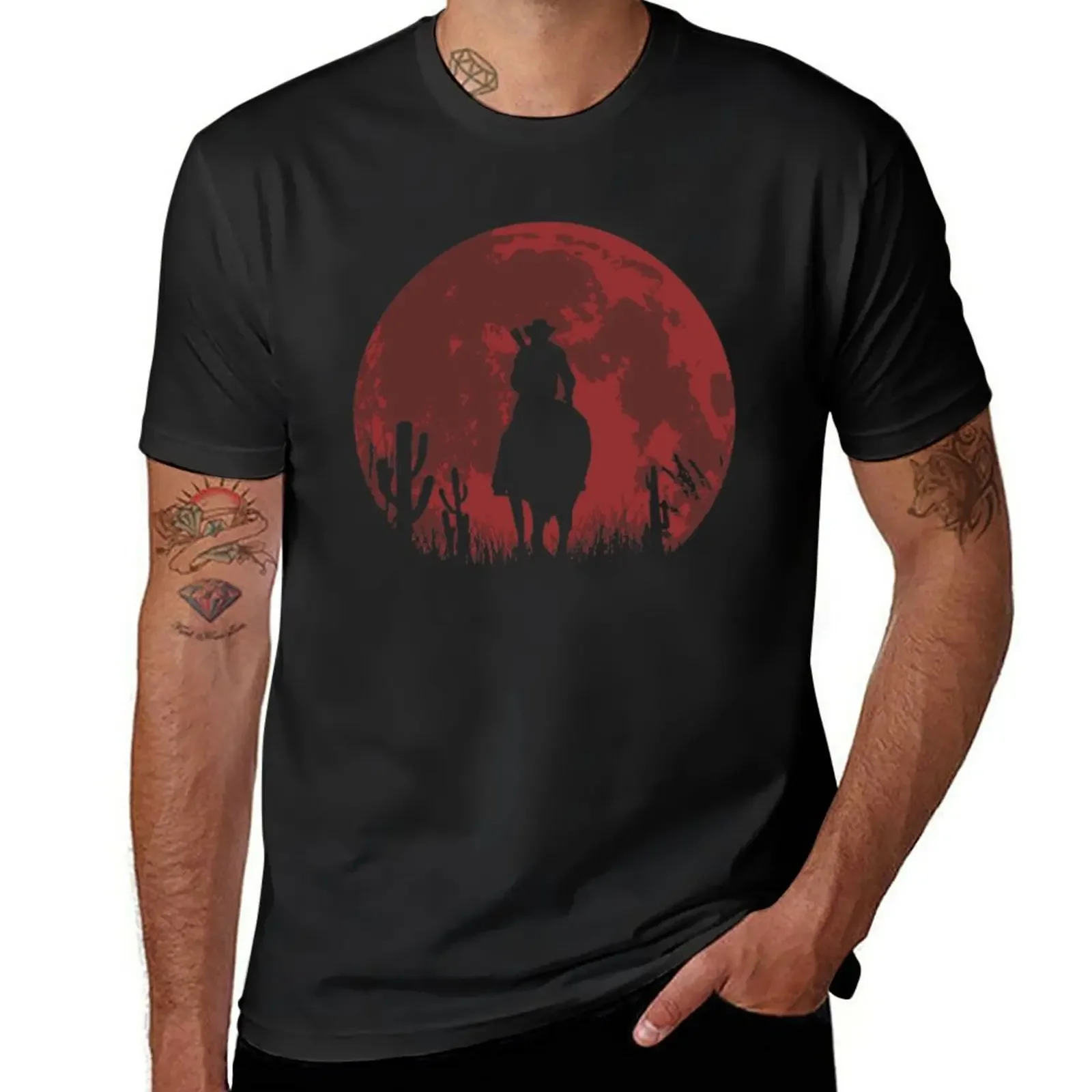 red moon T-Shirt summer clothes vintage customs design your own kawaii clothes funny t shirts for men