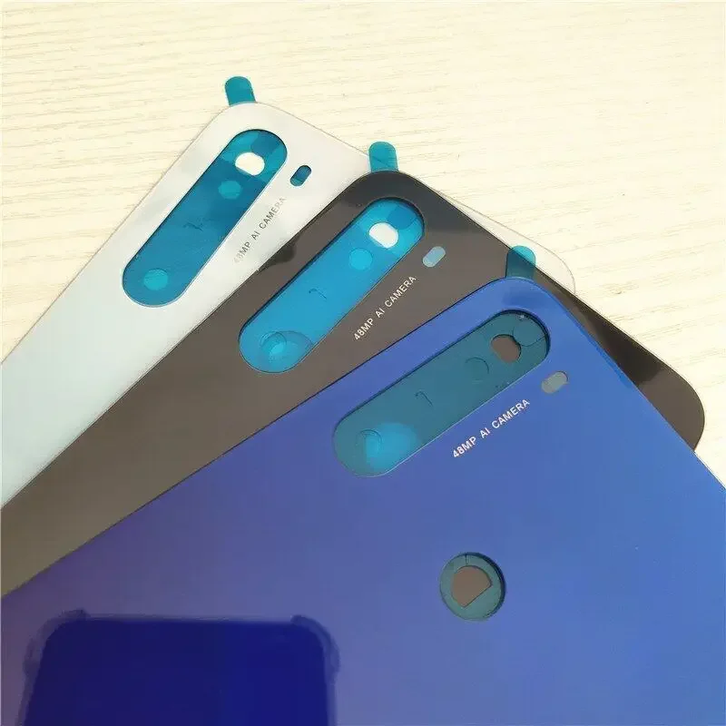 3D Glass For Xiaomi Redmi Note 8 Back Battery Cover Panel Rear Door Housing Case Adhesive Replace