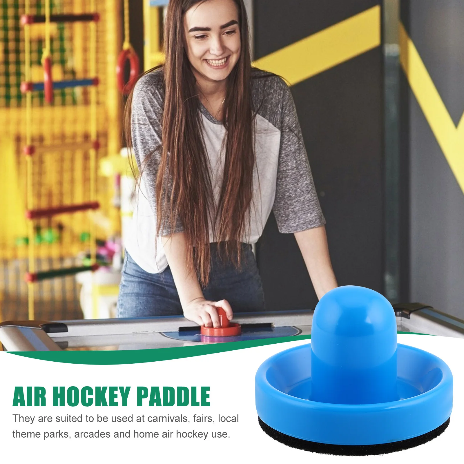 

High-Quality Air Hockey Table Pusher Set Built to Last with Sturdy Plastic and Smooth Bottom for Effortless Gliding Game