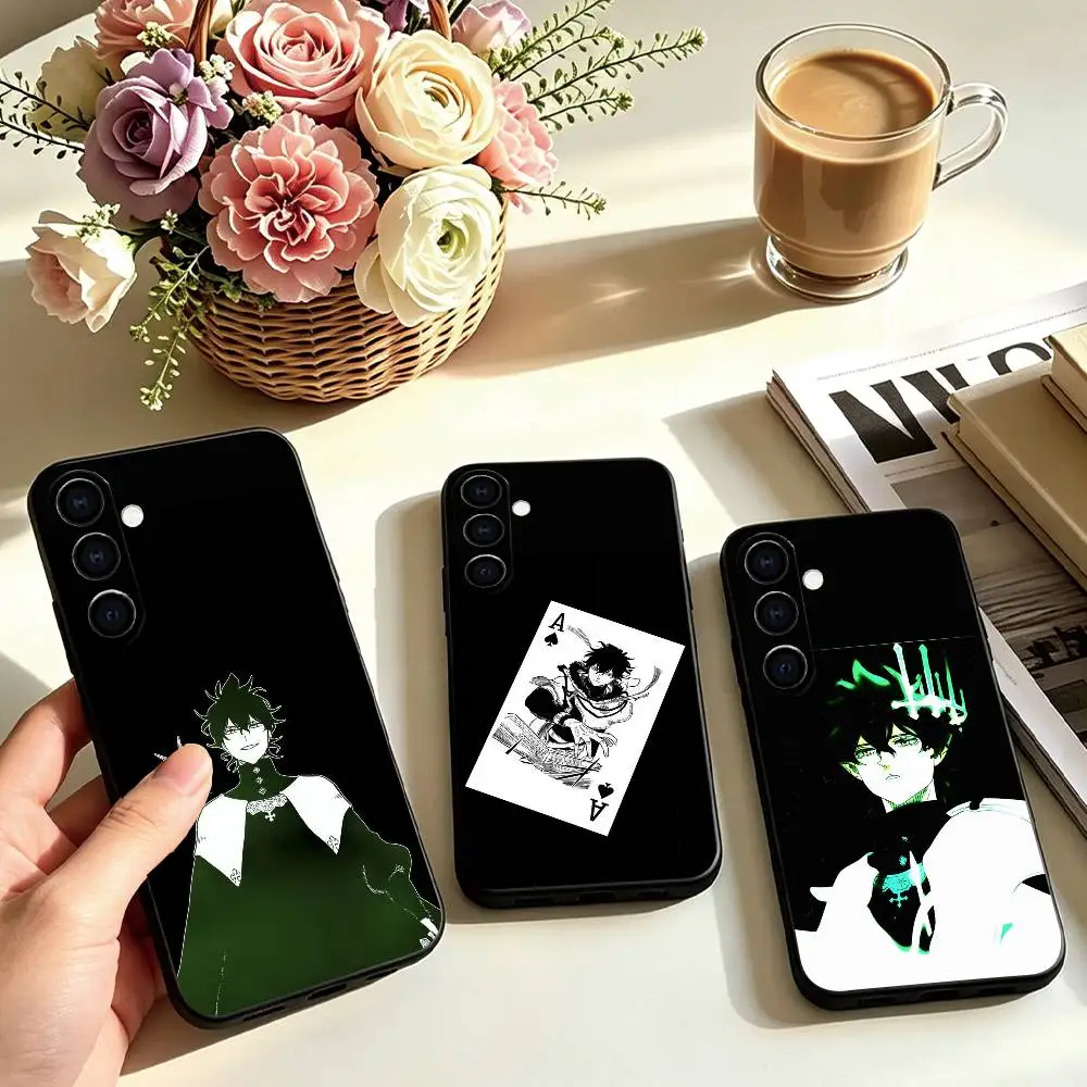 Anime Black Clover Yuno  Phone Case For Samsung Galaxy A73,A72,A71,A70,A53,A52,A51,Soft Silicone Black Cover