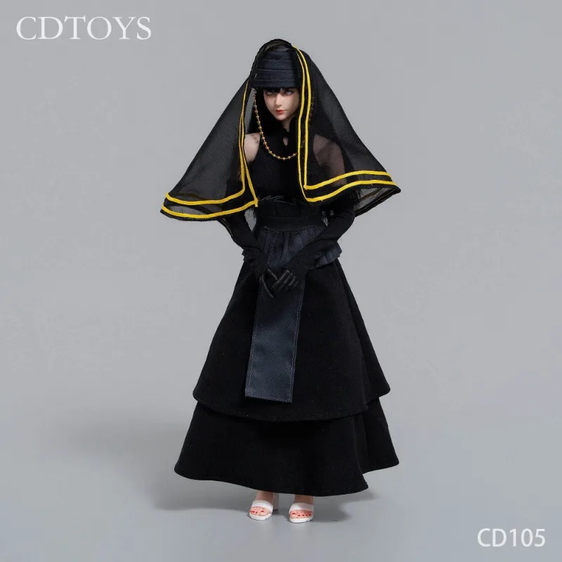 

Presale CDTOYS CD105 1/6 Scale Black Wedding Dress Clothes Model for 12'' Action Figures Body Accessory Decora