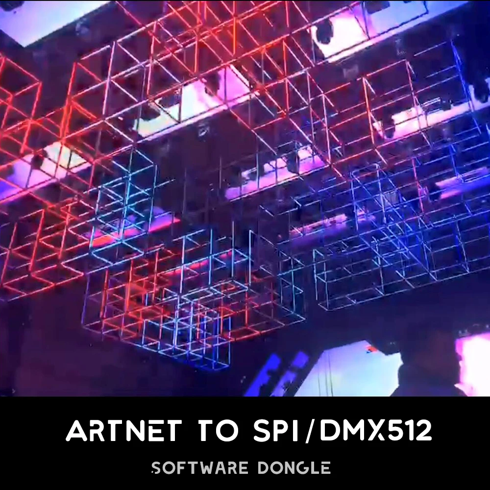 Art-Net To Spi Controller Software Dmx512 Stage Light Dj Controller Equipment 2048 universe Dongle And Software