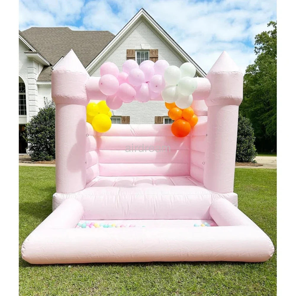 

Wholesale Mini Pink blue Inflatable Bounce House Factory Supply Ball Pit inflatable Jumping Castle for Indoor Kids Playground