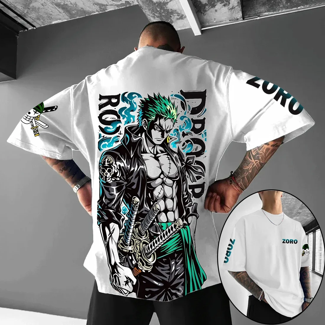 Een Stuk Japanse Anime Gedrukt mannen T-Shirt Roronoa Zoro Jongen kinderen Harajuku Korte Mouw Kids Luffy T-shirt Kleding