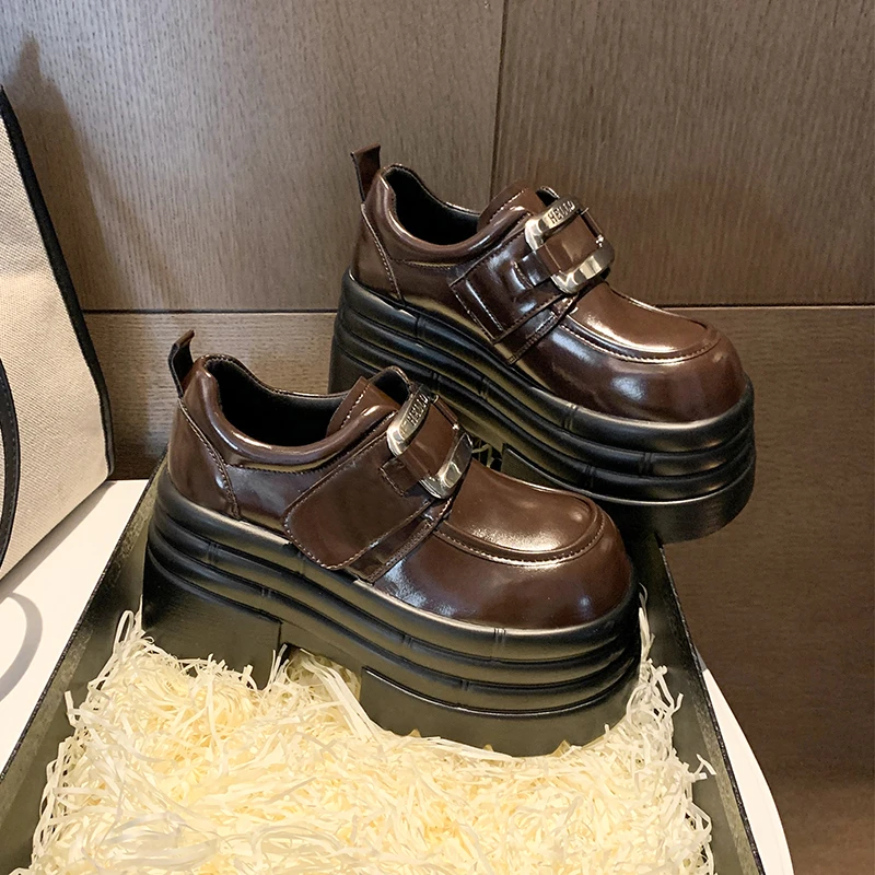 

Новые женские повседневные кроссовки на массивной платформе с каблуком 10 см, удобные весенние туфли-лодочки для ходьбы, коллекция Осень 2026