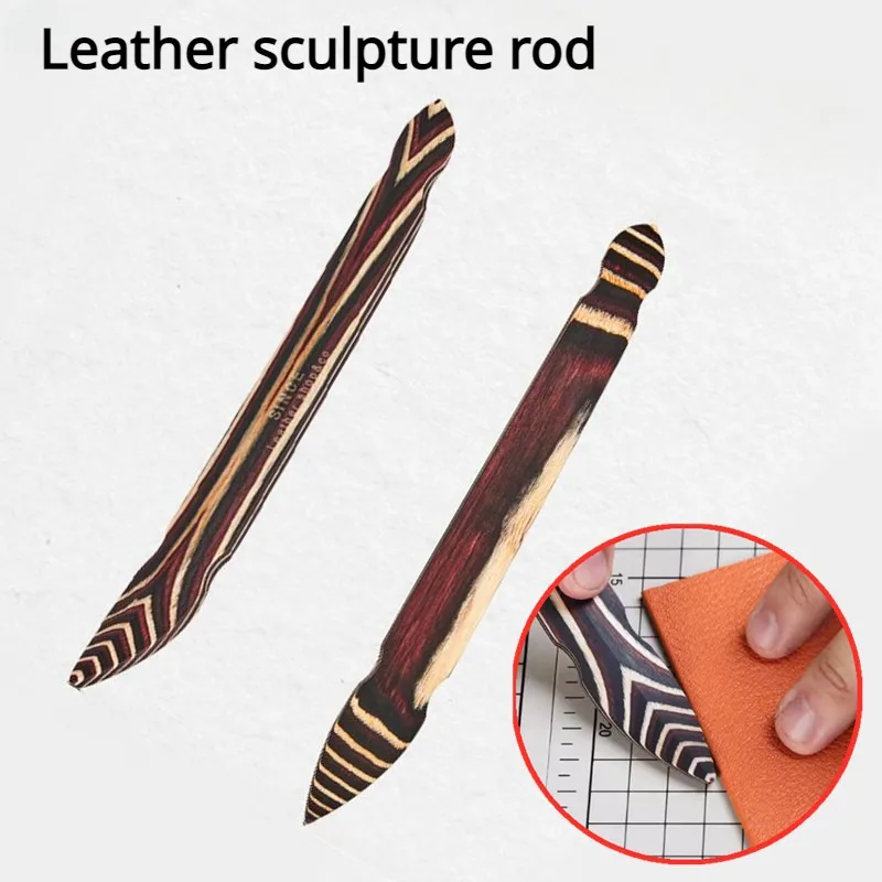 Leather Tools Shaping Stick Technology Wood Repair Edge Device DIY Belt Sculpture Purse Drum Polishing Leather Auxiliary Tool