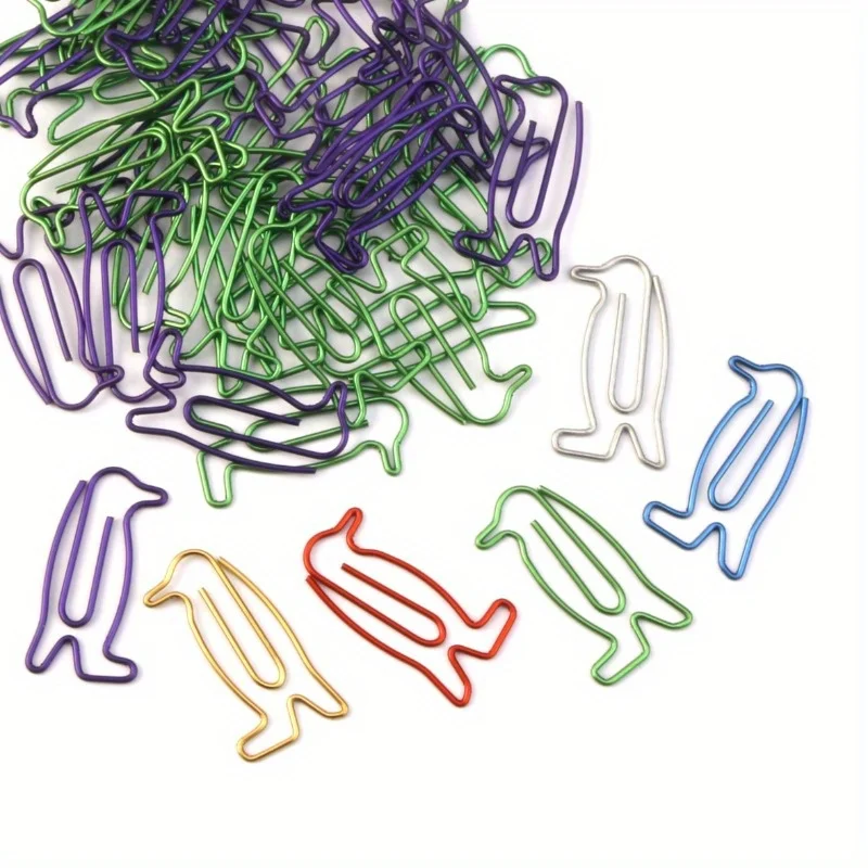 

penguin-shaped paper clips,small penguin bookmarks,perfect for penguin lovers and female colleagues as Christmas,birthday gifts