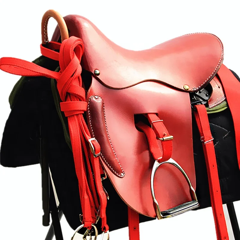 

Horshi In Stock Equestrian horse saddle set saddle cowhide Leather Western saddles kit for horses.