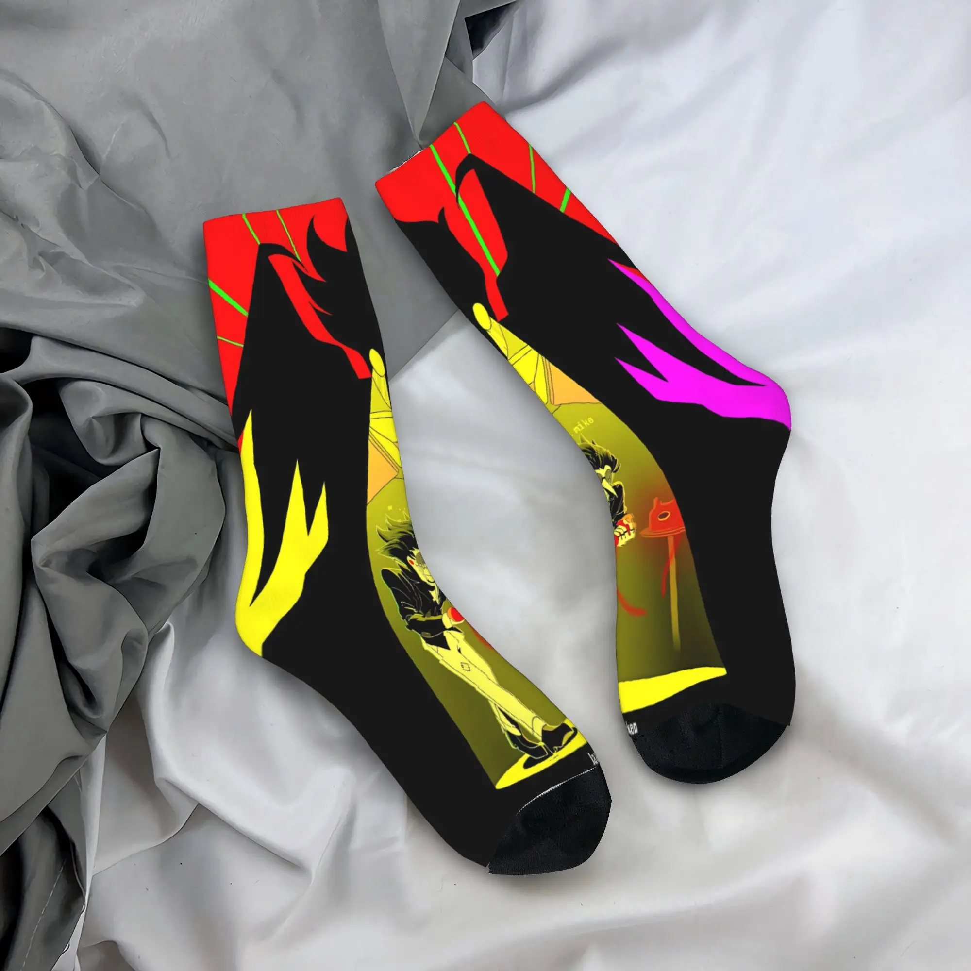 Cute Game Deltarune Spamton Tenna Socks  Casual Stockings Winter Anti Skid Adults Men Socks High Quality Custom Outdoor Socks