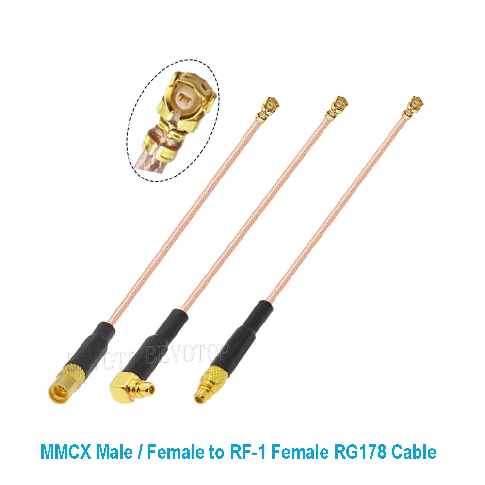 10PCS RG178 RF Pigtail Cable U.FL IPX-1 Female to MMCX Male / Female Adapter FPV Antenna RF Coaxial Extension Cable Wholesales