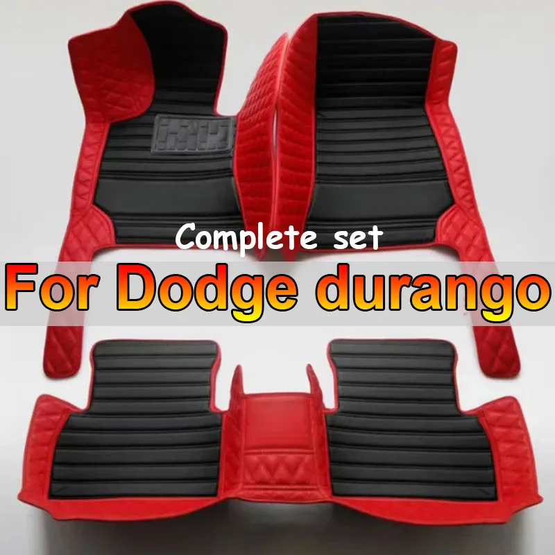 

Car Floor Mats For Dodge durango Citadel 7seat 2008-2018 Kit set Waterproof Carpet Luxury Leather Mat Full Set Car Accessories