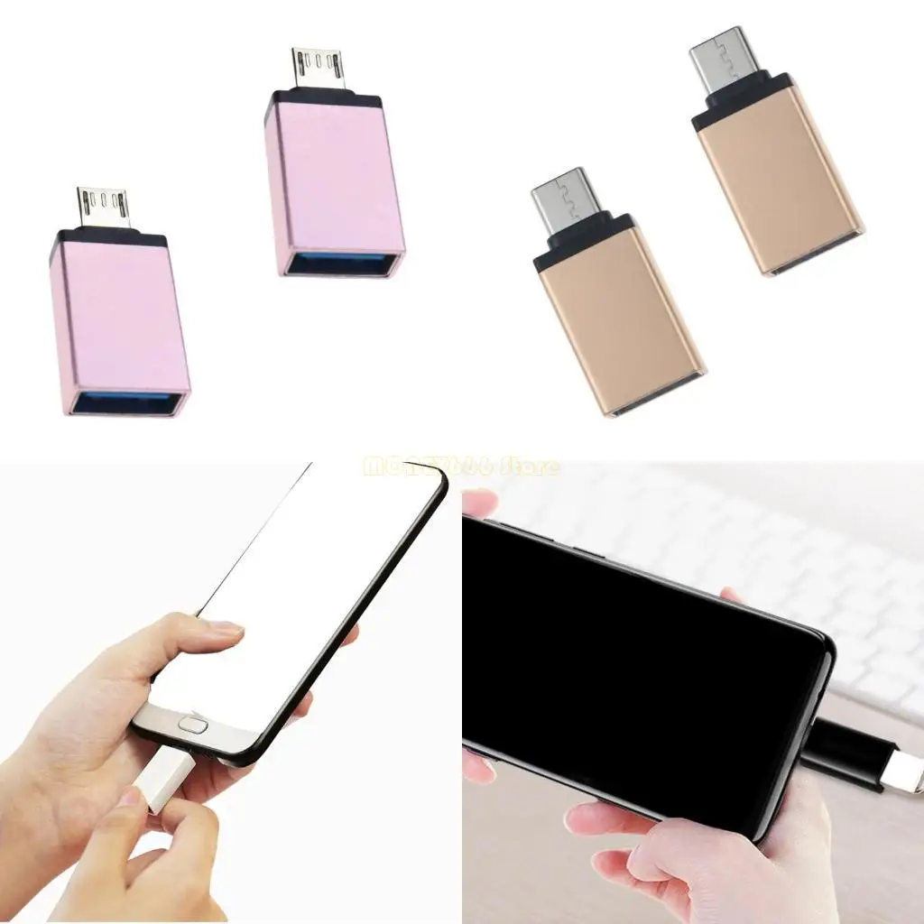 F62C USB C男性からUSB3.0タイプCデバイス用の女性OTGアダプター良い耐摩耗性と酸化抵抗アルミニウムシェル
