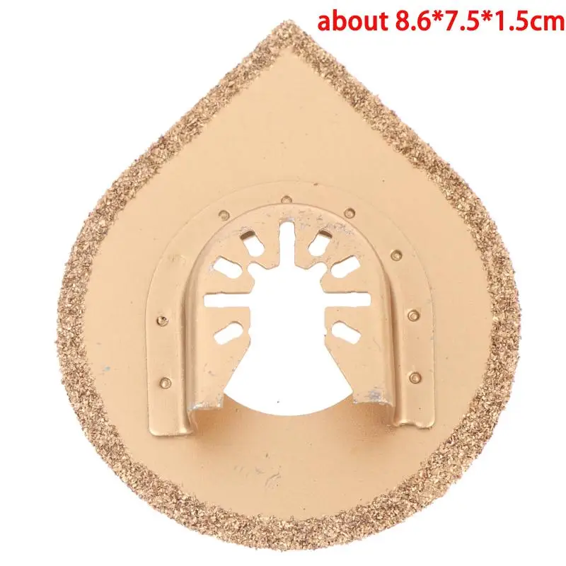 Curved Diamond Oscillating Multi Tool Blade Low Dust Brazed Cutting Disc for Ceramic Tile Bathroom Remodeling Jobs