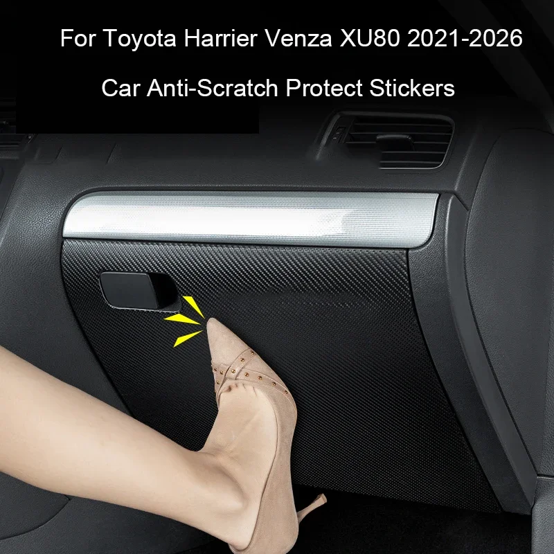 For TOYOTA Harrier Venza XU80 2021-2026 Auto Door Scuff Protector Door Sill Plate Cargo Liner Pillar Cover Leather Styling