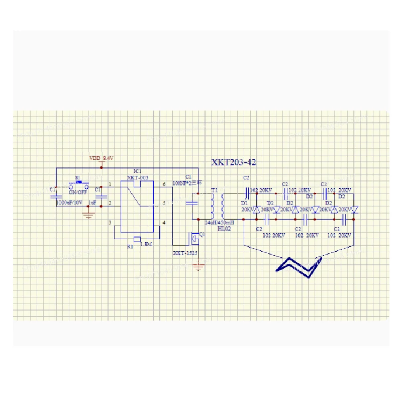 30KV~7KV Adjustable Output High Voltage Module High Voltage Coil Boost Module Discharge Module 203-42