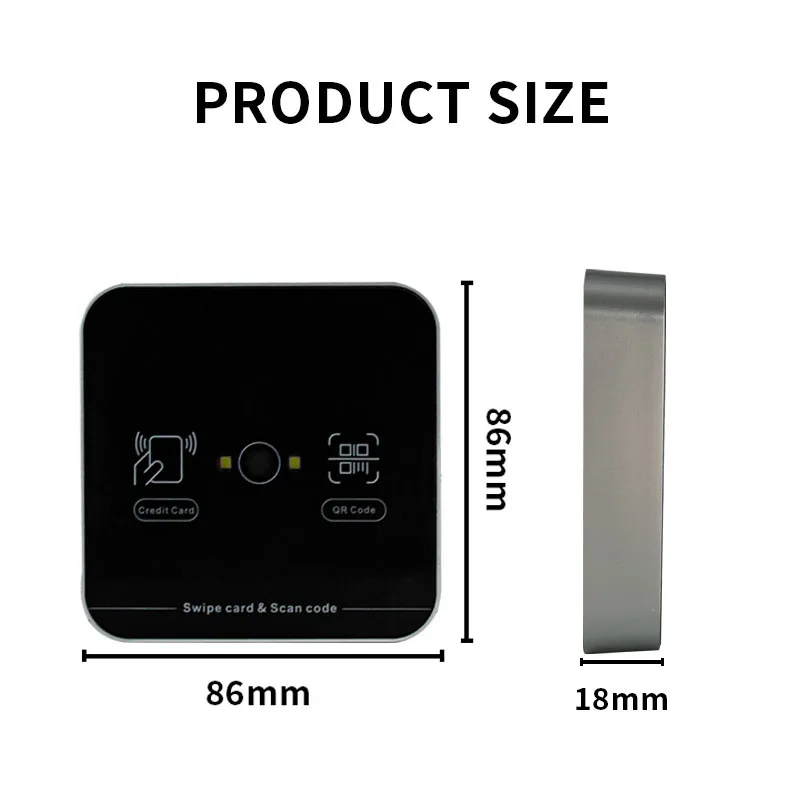 Imagem -03 - Leitor Rfid sem Contato de Proximidade 1d 2d Scanner qr de Código de Barras 125khz 13.56mhz Interface Usb Leitor de Cartão de Código qr