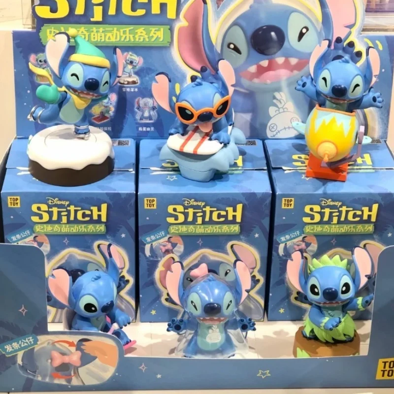 

Аниме Disney Stitch, милая серия, слепая коробка, Заводная кукла, кавайная коллекция игрушек, украшение, подарок на день рождения