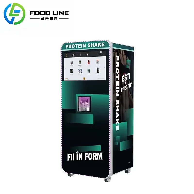 Automatischer 14-Unzen-Pappbecher, Protein-Shake-Verkaufsautomat, Top-Produktkategorie mit 8 Geschmacksrichtungen für öffentliche Bereiche, China-Herstellung