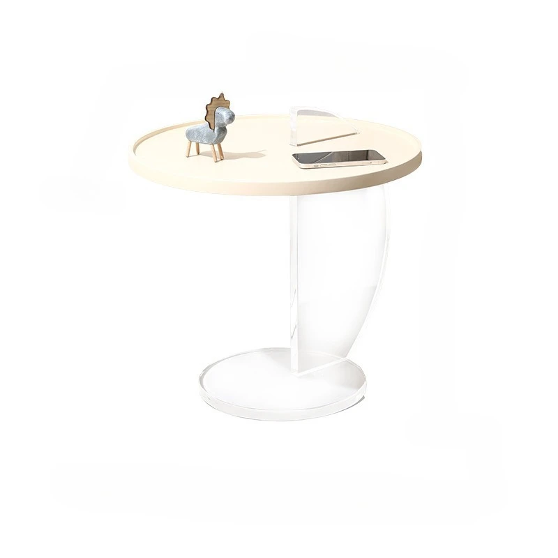 

Cream wind transparent side table, Nordic mini small apartment medieval sofa sailboat coffee table