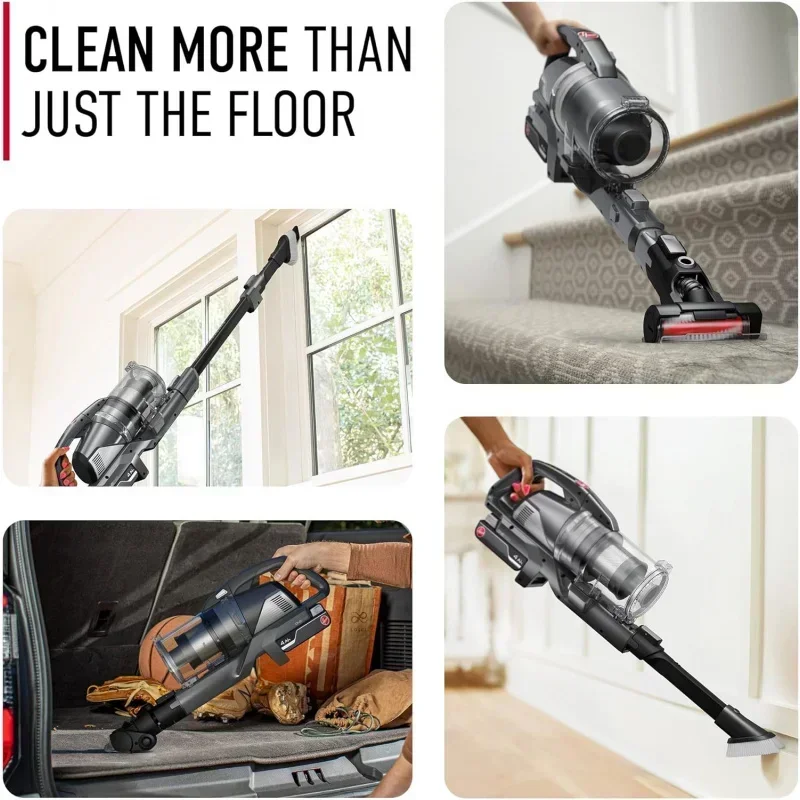 D2BHoovver ONEPWR WindTunnel Emerge Complete Cordless Lightweight Stick Vacuum with All-Terrain Dual Brush Roll,2 Batteries Incl
