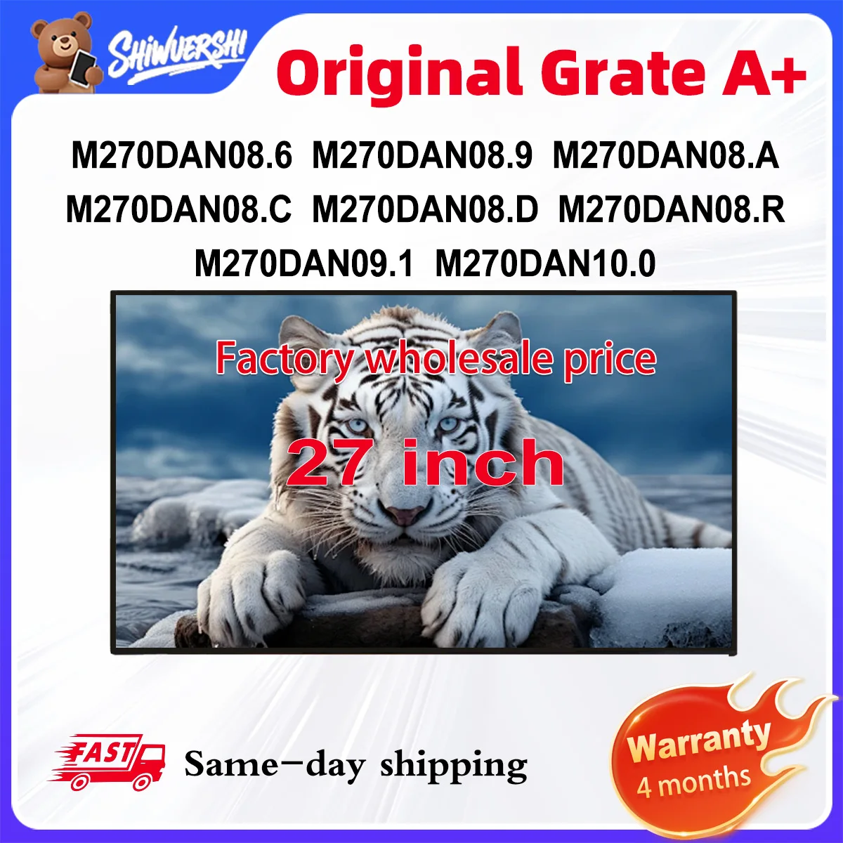 Original New A+ 27'' Lcd Screen M270DAN08.6 M270DAN08.9 M270DAN08.A M270DAN08.C M270DAN08.D M270DAN08.R M270DAN09.1 M270DAN10.0