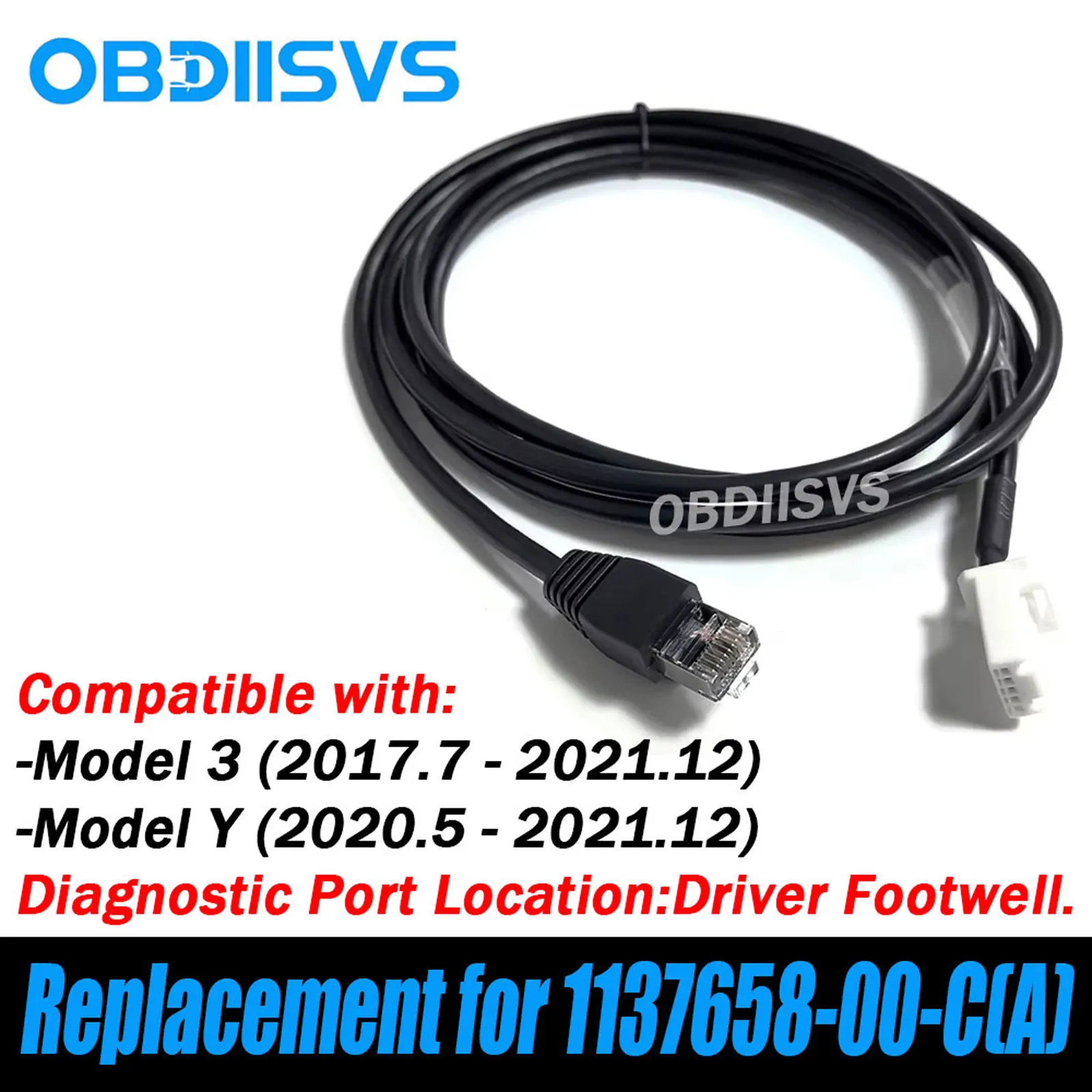 Ethernet-Kabel für Tesla Model S/X RJ45 USB LAN Diagnosegerät für LAUNCH/Autel Diagnose-Servicekabel für Tesla Model 3/Y – Detail 3