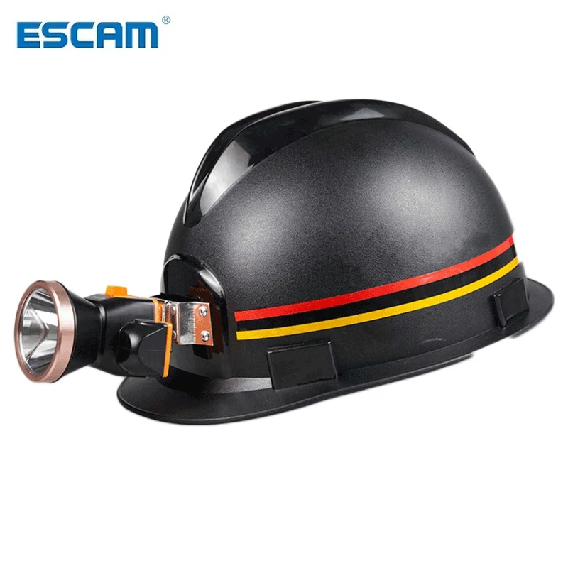 

ESCAM Miners Helmet with Charging Headlights ABS material Anti-piercing Safety Helmet Construction Working Hard Hat